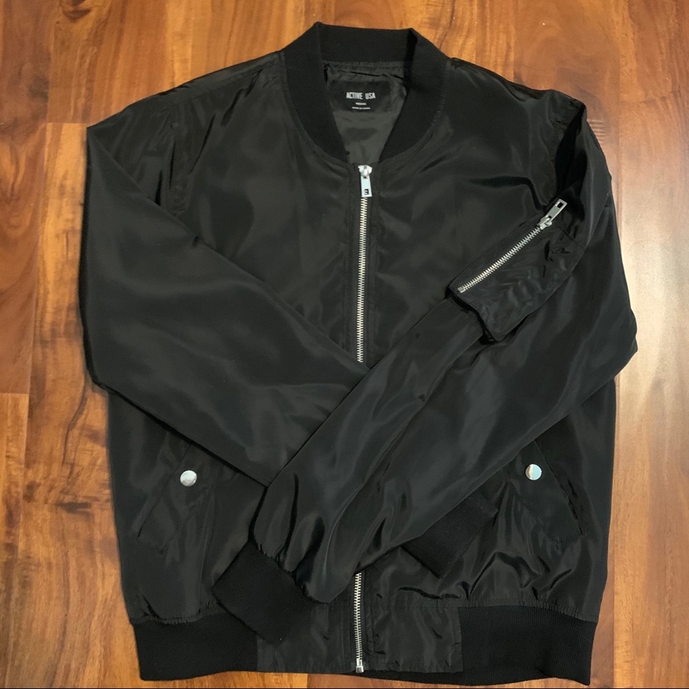 Black Bomber Jacket